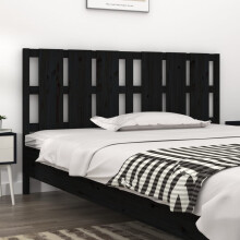 Berkfield Bed Headboard Black 165.5x4x100 cm Solid Wood Pine