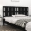 Berkfield Bed Headboard Black 165.5x4x100 cm Solid Wood Pine 1