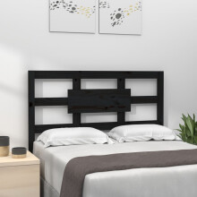 Berkfield Bed Headboard Black 80.5x4x100 cm Solid Wood Pine