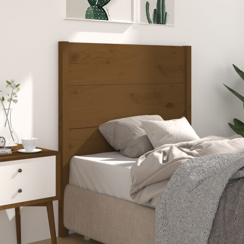 Berkfield Headboard Honey Brown 106x4x100 cm Solid Wood Pine