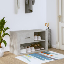 Berkfield Shoe Cabinet Concrete Grey 80x35x45 cm Engineered Wood