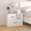 Berkfield Bedside Cabinet White 60x36x45 cm Engineered Wood 1