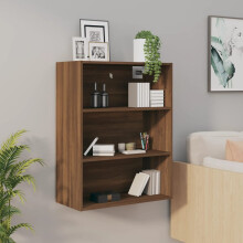 Berkfield Hanging Wall Cabinet Brown Oak 69.5x32.5x90 cm