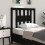 Berkfield Headboard Black 96x4x100 cm Solid Wood Pine 1