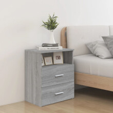 Berkfield Bed Cabinets 2 pcs Grey Sonoma 50x32x60 cm