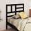 Berkfield Bed Headboard Black 96x4x104 cm Solid Wood Pine 1