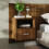 Berkfield Wall-mounted Bedside Cabinet Brown Oak 1