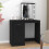 Berkfield Dressing Table with LED Black 90x50x132.5 cm Engineered Wood 1