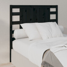 Berkfield Headboard Black 96x4x100 cm Solid Wood Pine