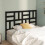 Berkfield Bed Headboard Black 126x4x104 cm Solid Wood Pine 1