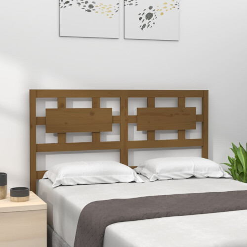 Berkfield Bed Headboard Honey Brown 205.5x4x100 cm Solid Wood Pine