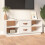 Berkfield TV Cabinet White 100x34x40 cm Solid Wood Pine 1