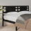 Berkfield Headboard Black 206x4x100 cm Solid Wood Pine 1