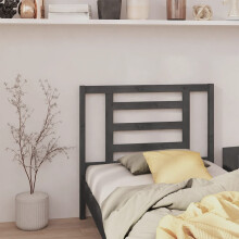 Berkfield Bed Headboard Grey 106x4x100 cm Solid Wood Pine