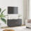 Berkfield TV Cabinet Grey 80x34x40 cm Solid Wood Pine 1