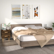 Berkfield Bed Cabinets 2 pcs Brown Oak 40x35x47.5 cm