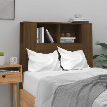 Berkfield Headboard Cabinet Brown Oak 100x18.5x102.5 cm