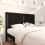 Berkfield Bed Headboard Black 145.5x4x100 cm Solid Wood Pine 1