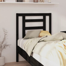 Berkfield Bed Headboard Black 81x4x100 cm Solid Wood Pine