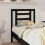 Berkfield Bed Headboard Black 81x4x100 cm Solid Wood Pine 1