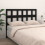 Berkfield Bed Headboard Black 125.5x4x100 cm Solid Wood Pine 1
