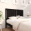 Berkfield Bed Headboard Black 125.5x4x100 cm Solid Wood Pine 1