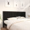 Berkfield Bed Headboard Black 205.5x4x100 cm Solid Wood Pine 1