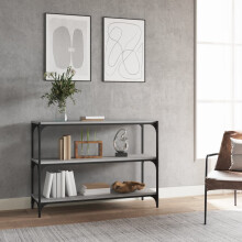 Berkfield Book Cabinet Grey Sonoma 100x33x70.5cm Engineered Wood and Steel