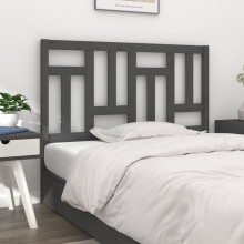 Berkfield Bed Headboard Grey 125.5x4x100 cm Solid Wood Pine