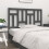 Berkfield Bed Headboard Grey 125.5x4x100 cm Solid Wood Pine 1