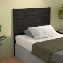 Berkfield Bed Headboard Black 96x4x100 cm Solid Wood Pine
