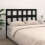 Berkfield Bed Headboard Black 185.5x4x100 cm Solid Wood Pine 1