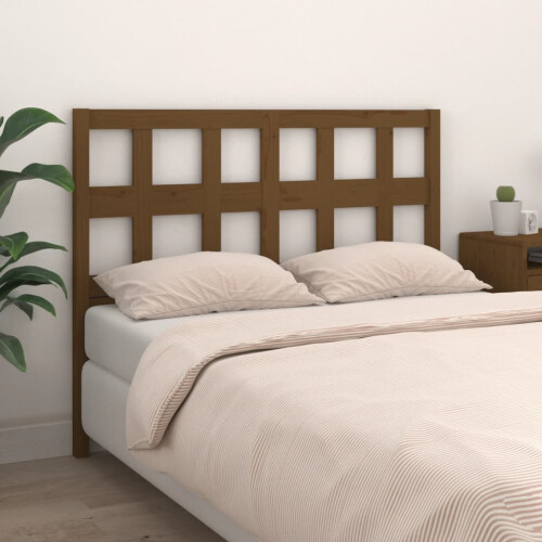 Berkfield Bed Headboard Honey Brown 185.5x4x100 cm Solid Wood Pine