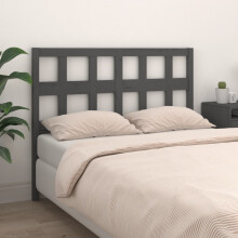 Berkfield Bed Headboard Grey 185.5x4x100 cm Solid Wood Pine