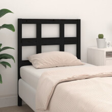 Berkfield Bed Headboard Black 95.5x4x100 cm Solid Wood Pine