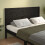 Berkfield Bed Headboard Black 146x4x100 cm Solid Wood Pine 1