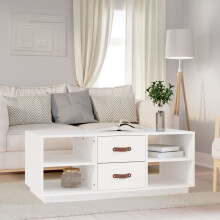 Berkfield Coffee Table White 100x50x41 cm Solid Wood Pine