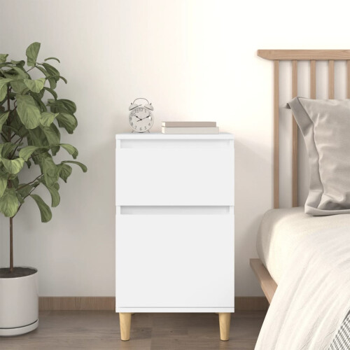 Berkfield Bedside Cabinet White 40x35x70 cm