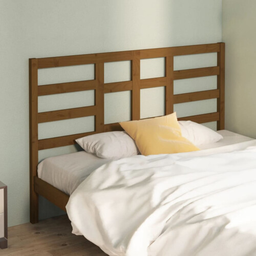 Berkfield Bed Headboard Honey Brown 141x4x104 cm Solid Wood Pine