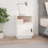 Berkfield Bedside Cabinet White 40x34x55 cm Solid Wood Pine 1