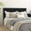 Berkfield Bed Headboard Black 125.5x4x100 cm Solid Pine Wood 1