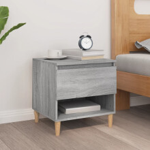 Berkfield Bedside Table Grey Sonoma 50x46x50 Engineered Wood