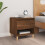 Berkfield Bedside Table Brown Oak 50x46x50 Engineered Wood 1