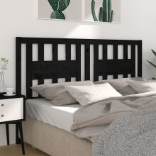 Berkfield Headboard Black 126x4x100 cm Solid Wood Pine