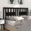 Berkfield Headboard Black 126x4x100 cm Solid Wood Pine 1