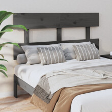 Berkfield Bed Headboard Grey 138x3x81 cm Solid Wood Pine