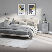 Berkfield Bedside Cabinets 2 pcs Concrete Grey 40x35x70 cm Engineered Wood
