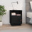 Berkfield Bedside Cabinet Black 40x34x55 cm Solid Wood Pine 1