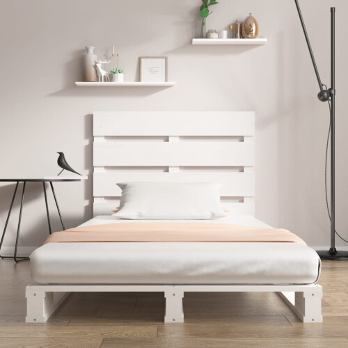 Berkfield Bed Frame without Mattress White 75x190 cm Small Single Solid Wood Pine 2