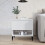 Berkfield Side Table High Gloss White 50x46x50 cm Engineered Wood 1